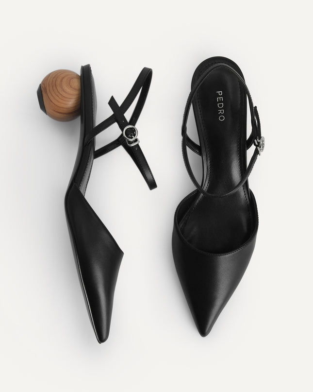 Leather Pointed Toe Heels