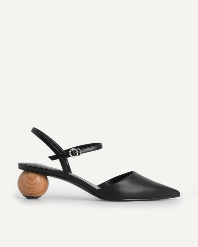 Leather Pointed Toe Heels