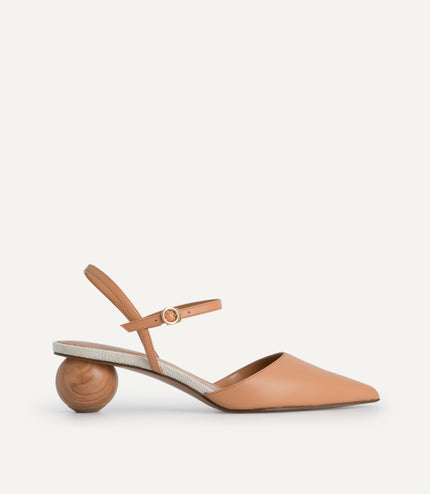 Leather Pointed Toe Heels