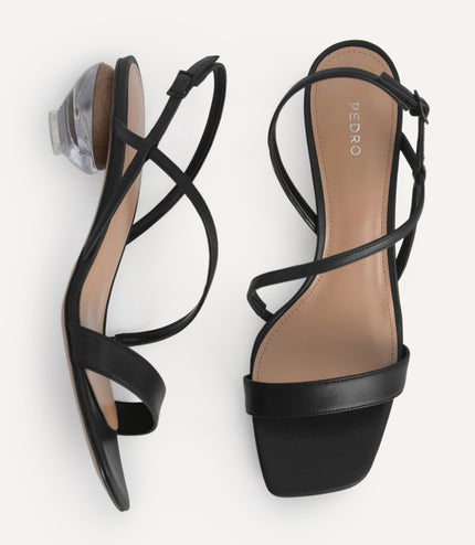 Strappy Sandals with Ornament Heels