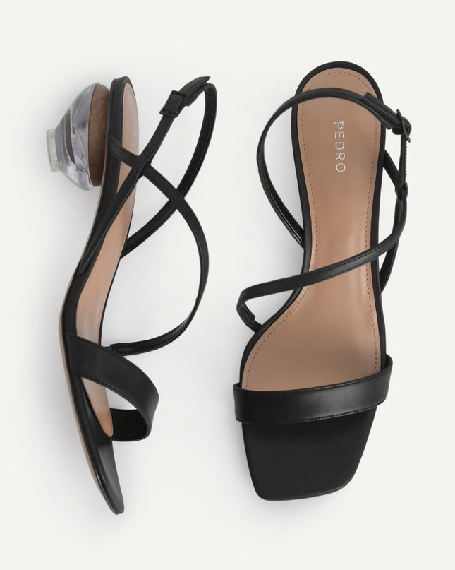 Strappy Sandals with Ornament Heels