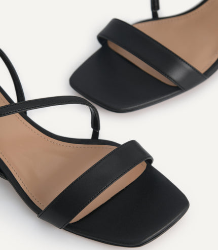 Strappy Sandals with Ornament Heels