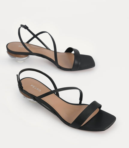 Strappy Sandals with Ornament Heels