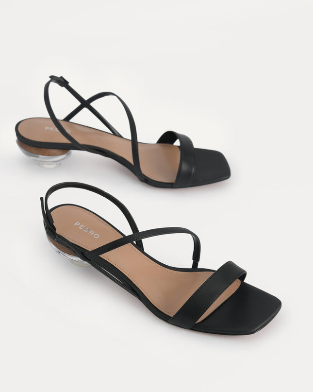 Strappy Sandals with Ornament Heels