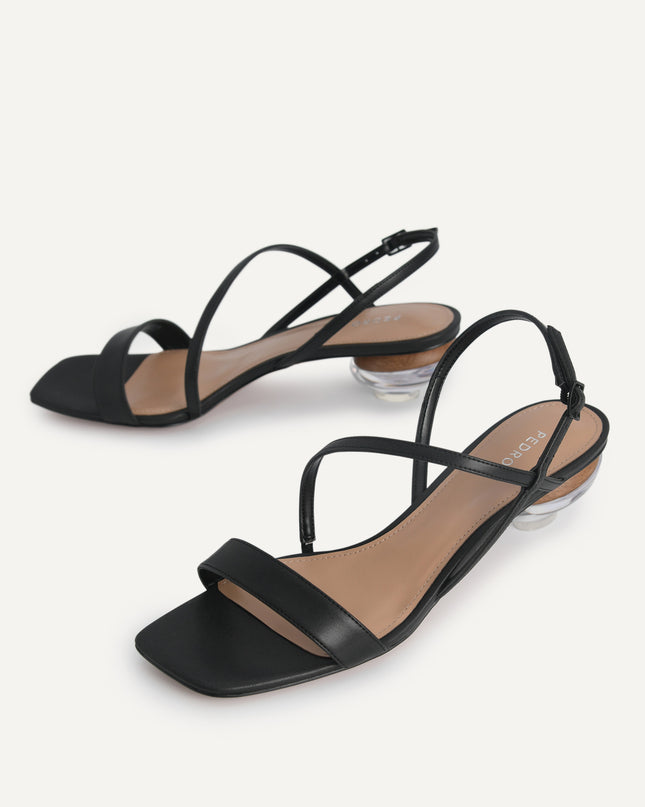 Strappy Sandals with Ornament Heels