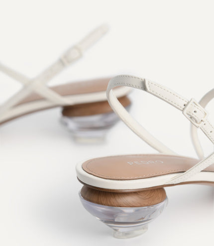 Strappy Sandals with Ornament Heels