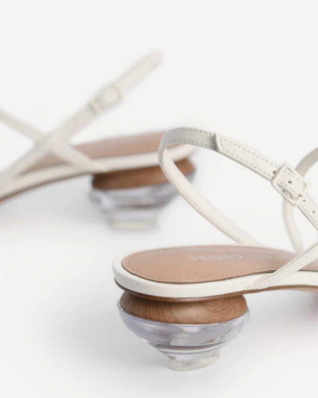 Strappy Sandals with Ornament Heels