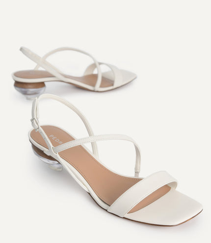 Strappy Sandals with Ornament Heels