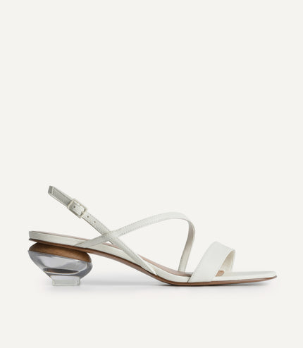 Strappy Sandals with Ornament Heels