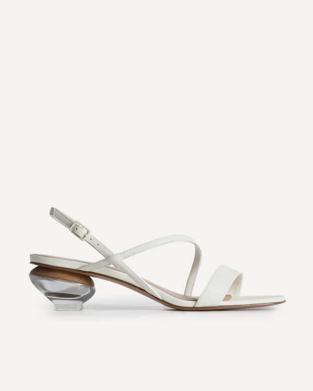 Strappy Sandals with Ornament Heels
