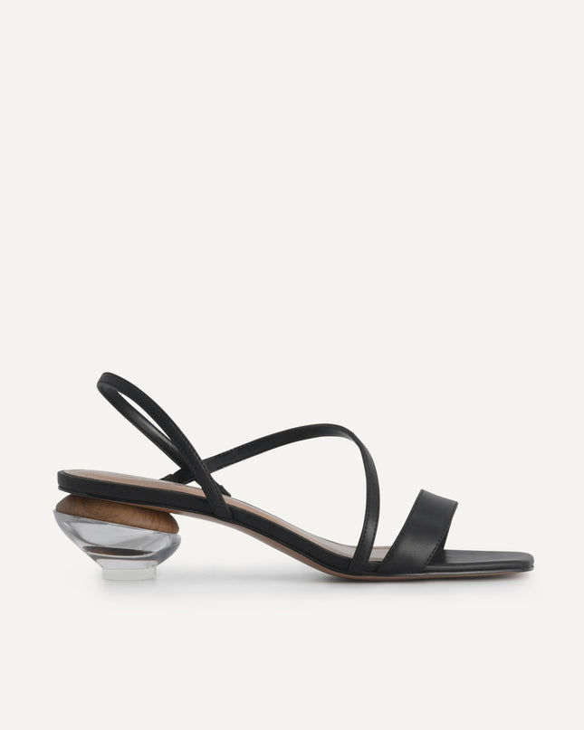Strappy Sandals with Ornament Heels