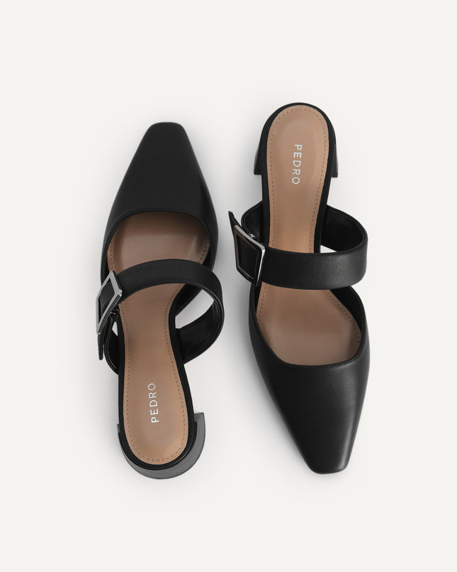 Leather Slip-On Heels