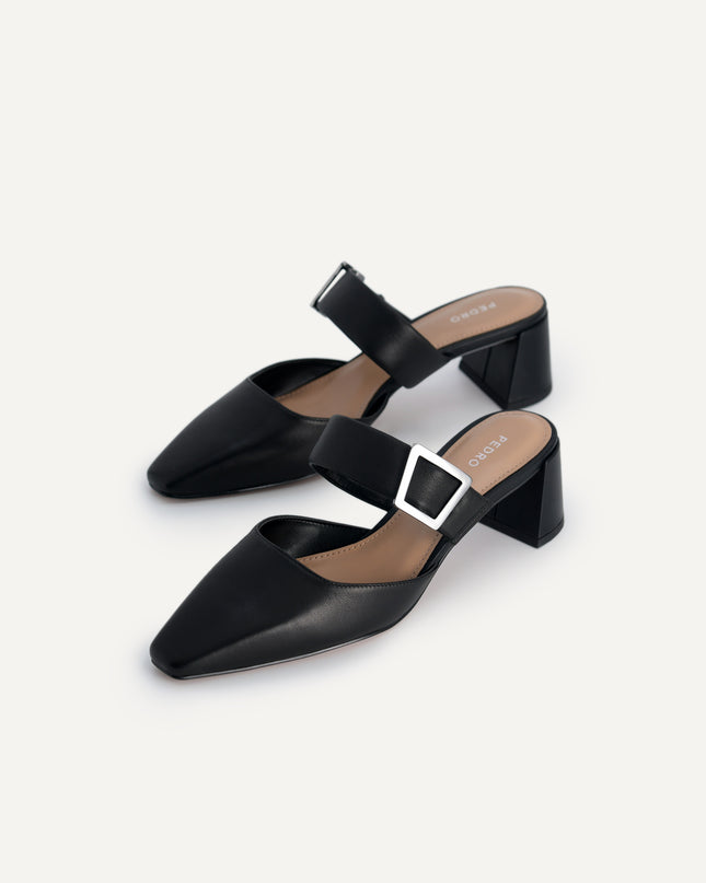 Leather Slip-On Heels