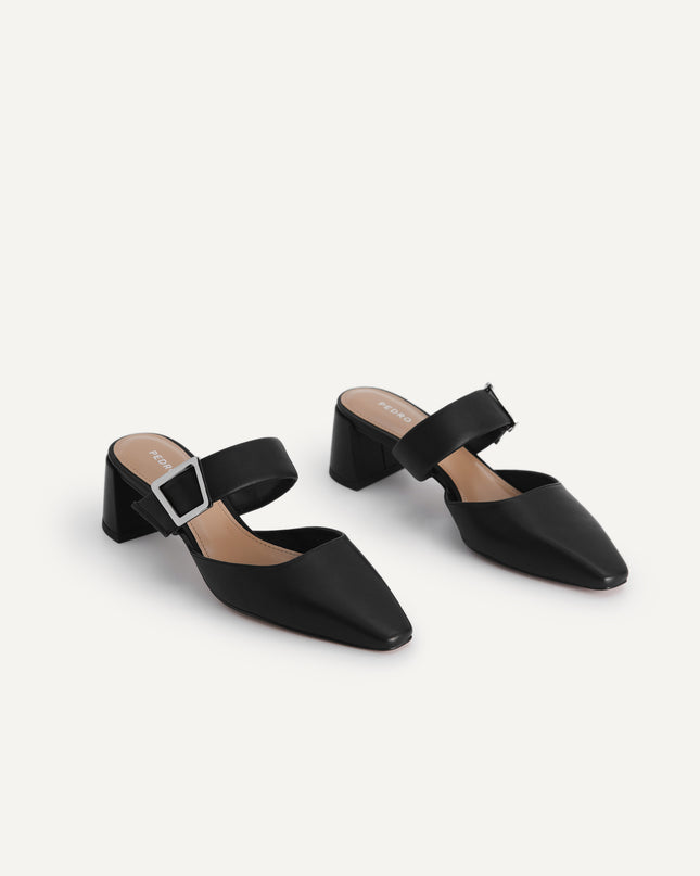 Leather Slip-On Heels