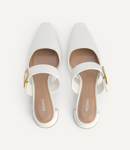 Leather Slip-On Heels