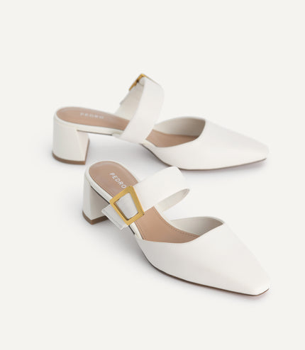 Leather Slip-On Heels