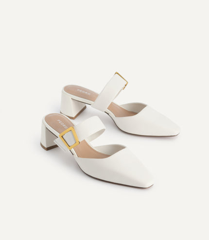 Leather Slip-On Heels