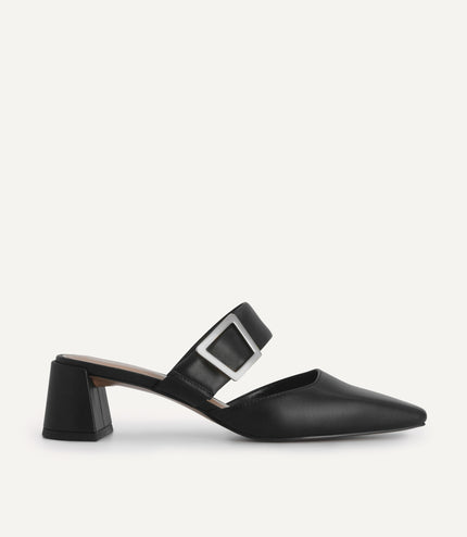 Leather Slip-On Heels