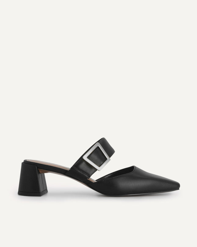 Leather Slip-On Heels