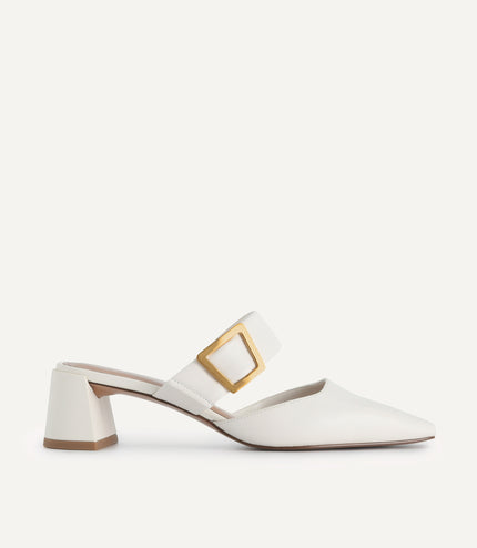 Leather Slip-On Heels