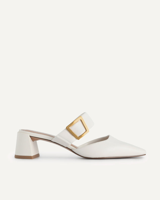 Leather Slip-On Heels