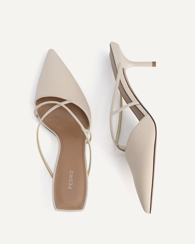 Pointed Toe Leather Heels