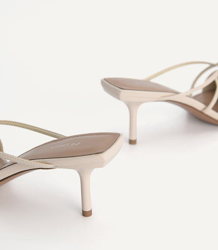Pointed Toe Leather Heels