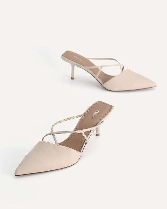 Pointed Toe Leather Heels