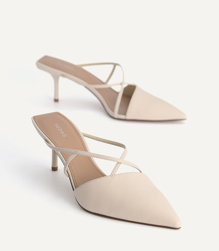 Pointed Toe Leather Heels