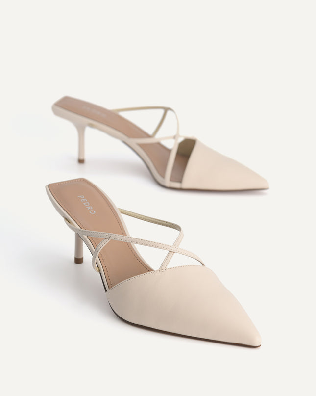 Pointed Toe Leather Heels
