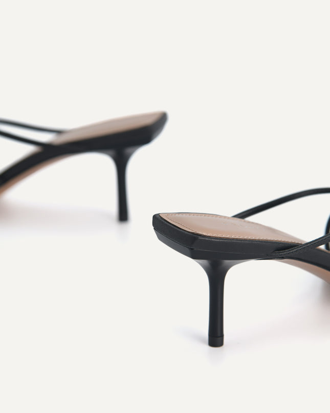 Pointed Toe Leather Heels