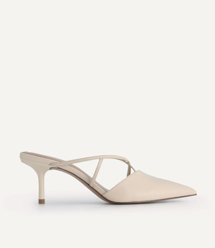 Pointed Toe Leather Heels