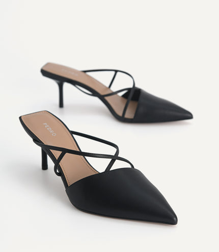 Pointed Toe Leather Heels