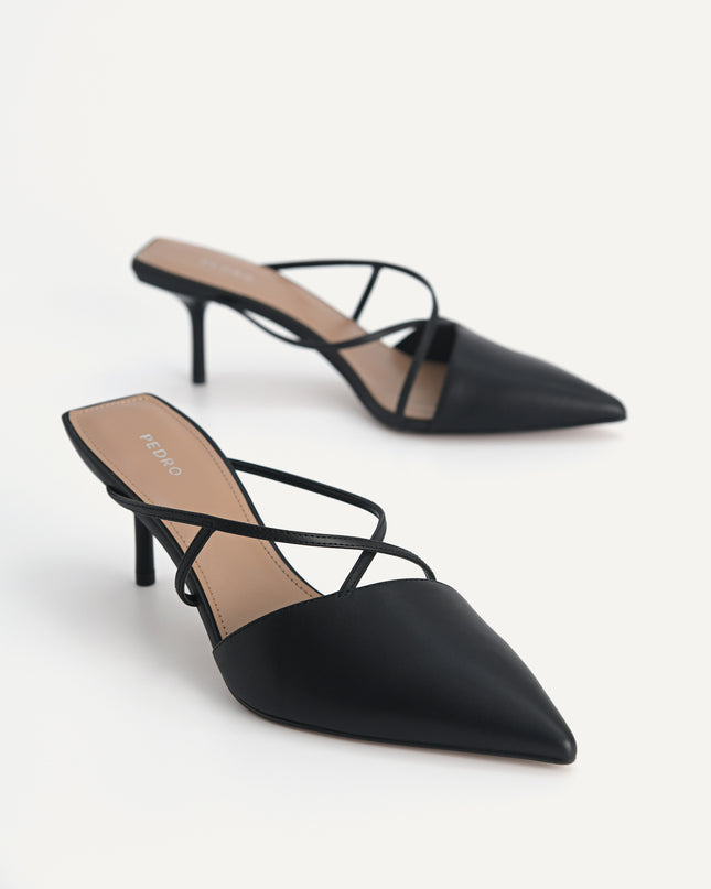 Pointed Toe Leather Heels