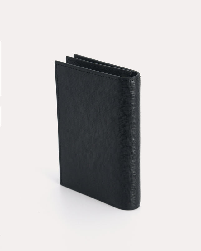 Textured Leather Bi-Fold Cardholder