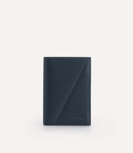 Textured Leather Bi-Fold Cardholder