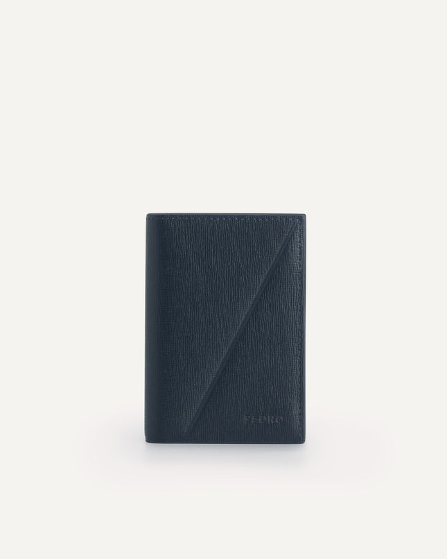 Textured Leather Bi-Fold Cardholder