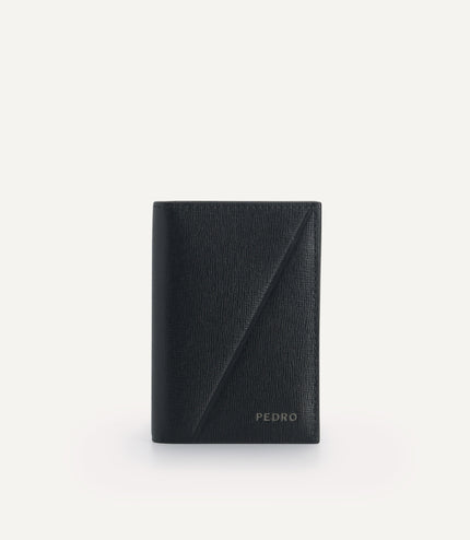 Textured Leather Bi-Fold Cardholder