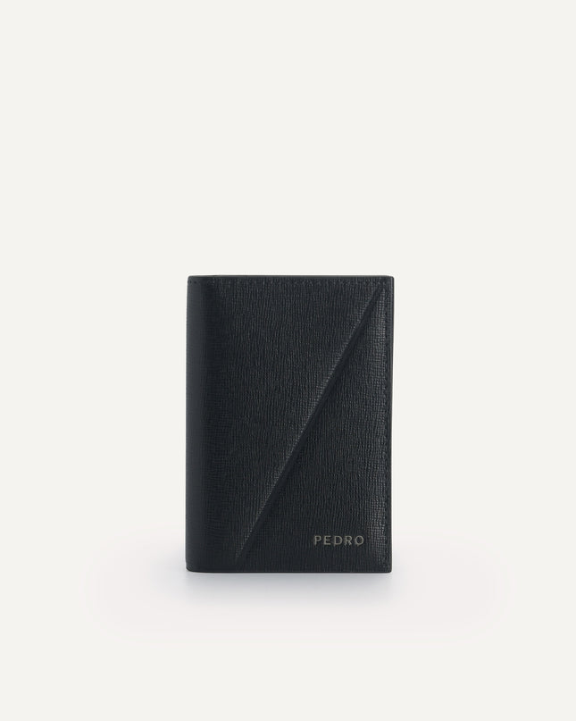 Textured Leather Bi-Fold Cardholder