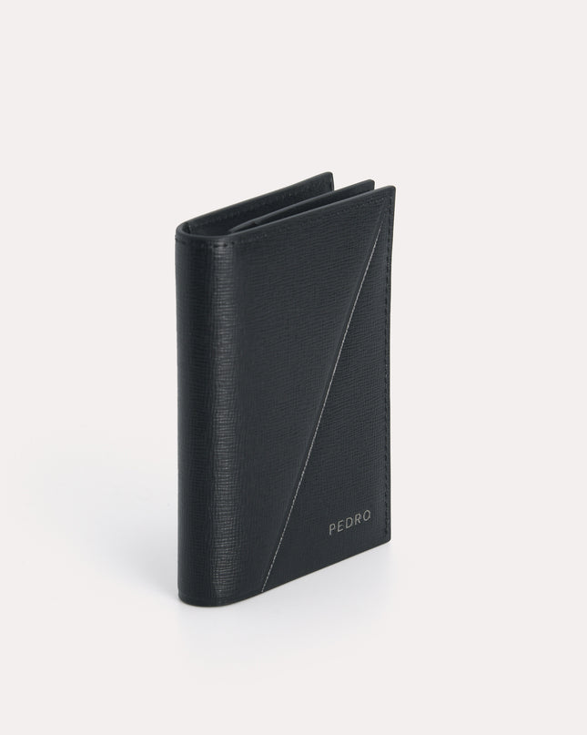 Textured Leather Bi-Fold Cardholder