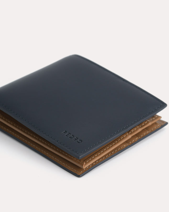Leather Bi-Fold Wallet With Flip