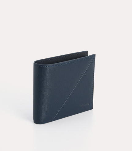 Textured Leather Bi-Fold Wallet with Insert