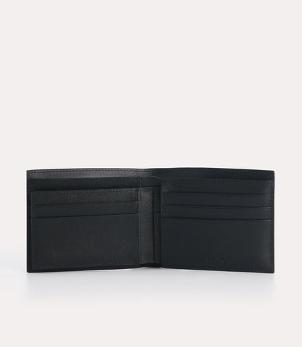 Textured Leather Bi-Fold Wallet with Insert