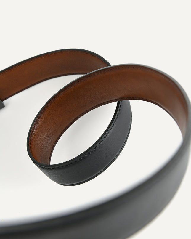 Reversible Leather Pin Belt