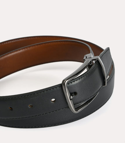 Reversible Leather Pin Belt