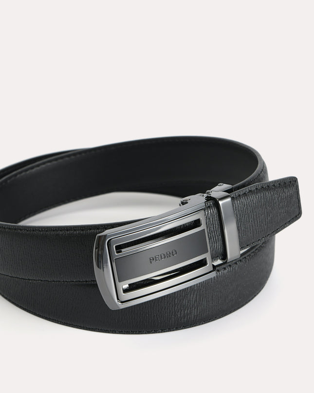 Textured Leather Automatic Belt