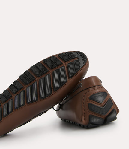 Bow-Detailed Leather Moccasins