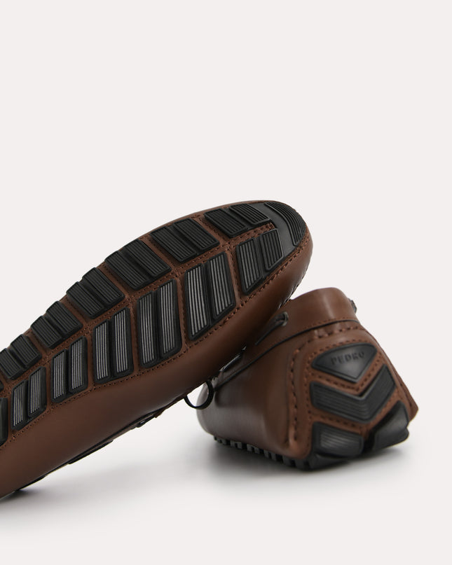 Bow-Detailed Leather Moccasins