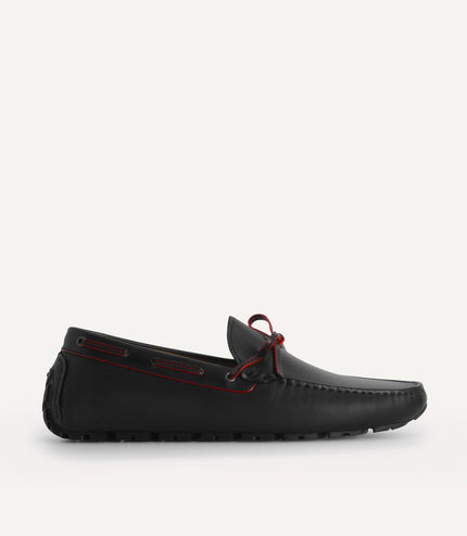 Bow-Detailed Leather Moccasins