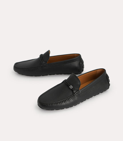 Leather Moccasins with Rope Detailing